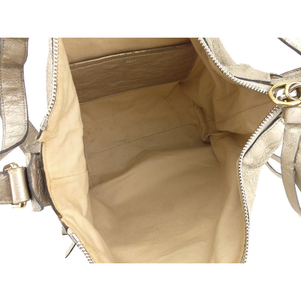 Chloe Shoulder Leather Bag Eclipse Strap Black Ch… - image 5